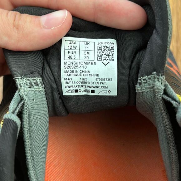 Saucony Ride 17 Shadow Pepper Men’s Size 12 W - Picture 10 of 10